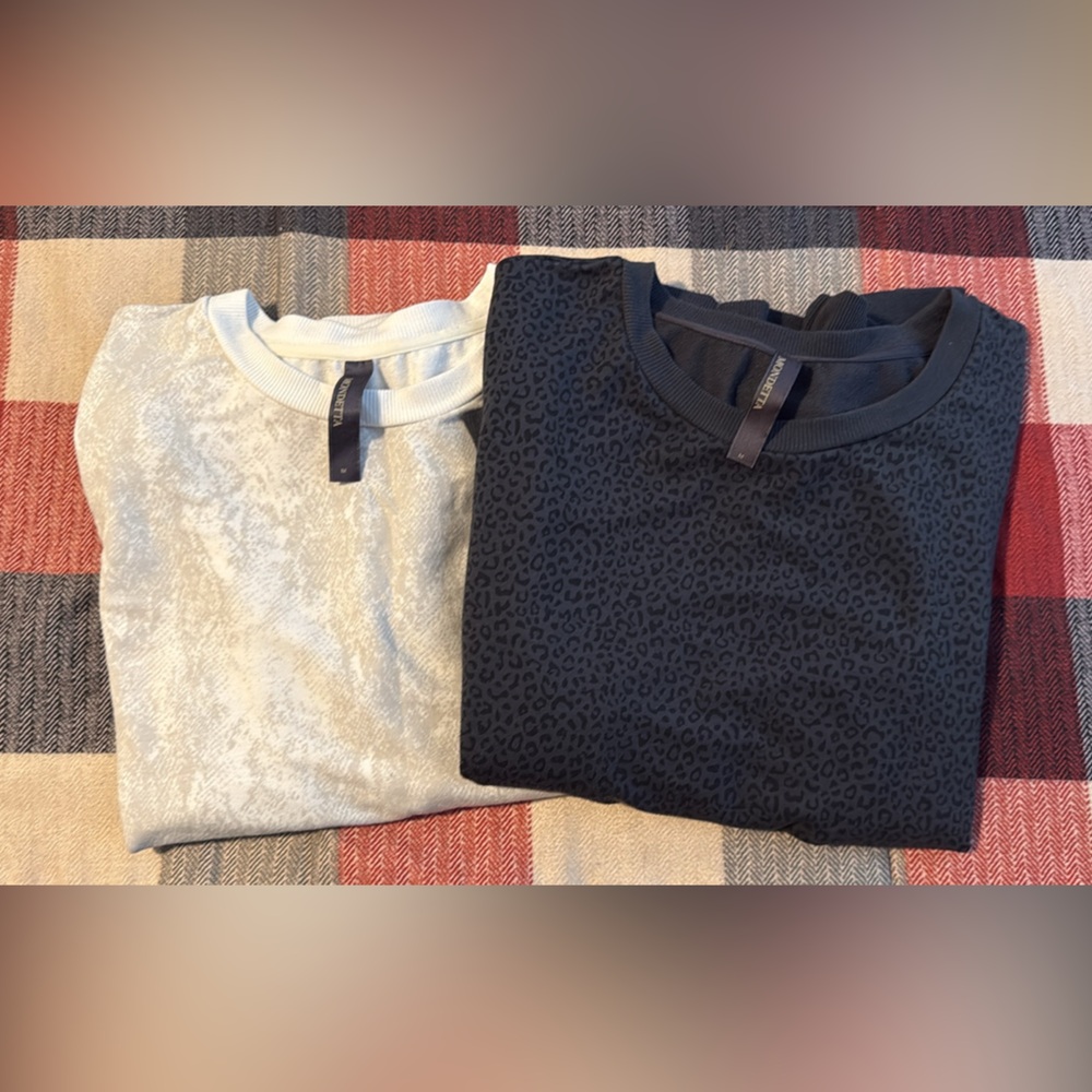 Mondetta Black Leopard and Cream Sweaters